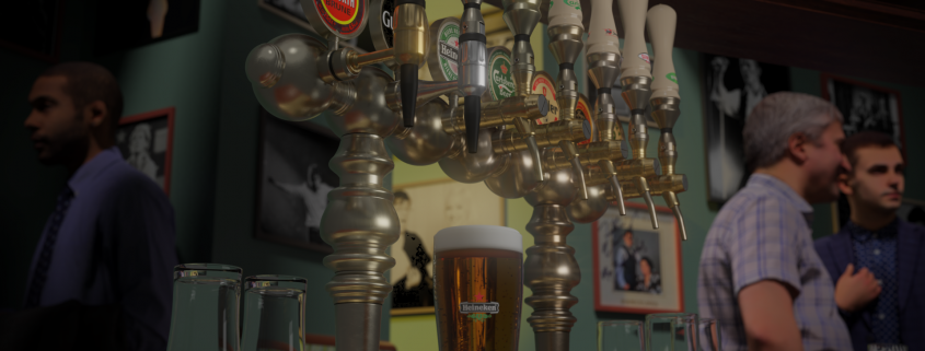 BEER TAP IN A PUB